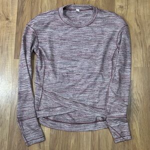 lululemon athletica Heathered Long Sleeve Top - Pink and Gray